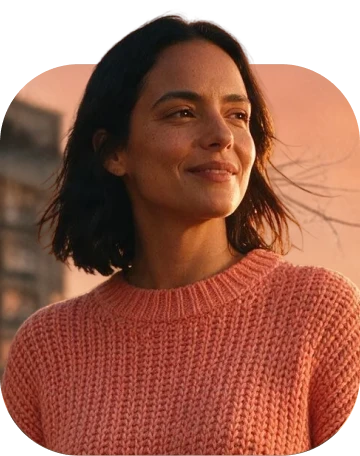 Mulher sorrindo ao ar livre